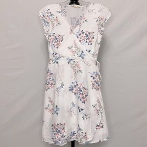 Hollister Faux Wrap Floral Cap Sleeve Summer Dress | Size XS